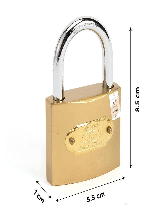 NFI essentials 55mm Heavy Duty Padlock for Main Door Gate Lock, Locks for Tool Box, Shutters, Shops & Offices Rust Proof with Anti Drill Security Shackle Chain (LK-17) - Image 4